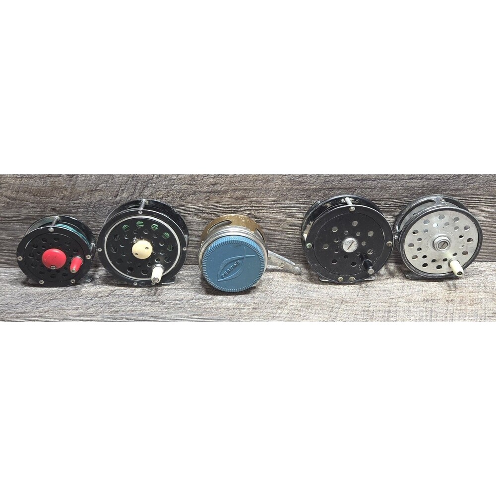 Fly Fishing Reels Lot of 5  Berkley Medalist Perrine Compac Champion Working